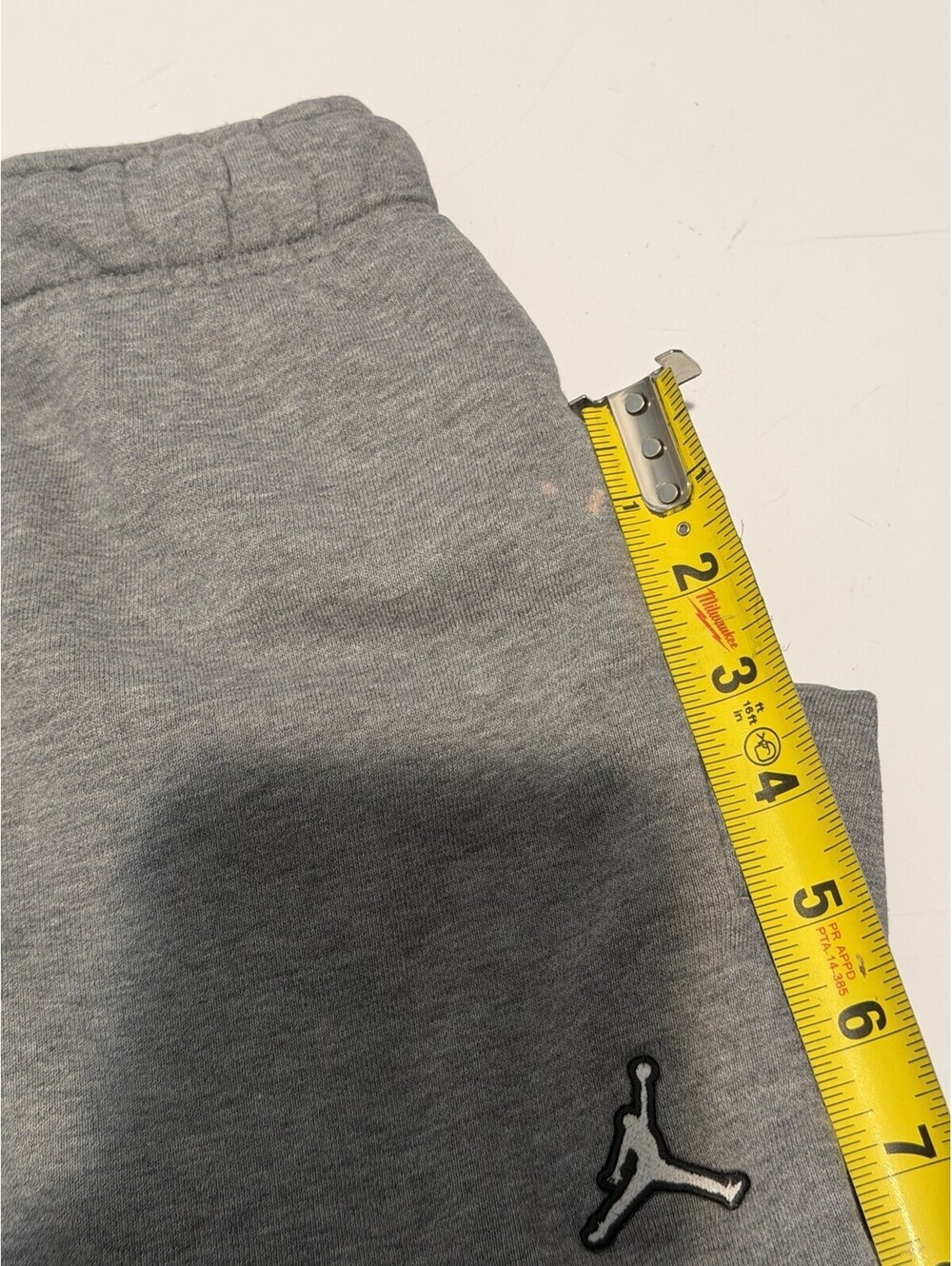 Mens Jordan Air Sweatpants Size XL Gray Cut Off - Picture 5 of 5